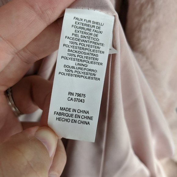 NWT Lucky Brand Blush Missy Long Faux Fur Coat SzM - Picture 5 of 8